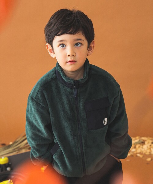 B:MING by BEAMS（ビーミングバイビームス）の「ボアフリース ブルゾン（90～150cm）（ブルゾン・キッズ・レッド系その他2/グリーン/ベージュ・130/120/110/100/90/150/140）」の7枚目の写真