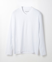 【ACTIVE TAILOR】シルケットスムースVネックロングカットソー