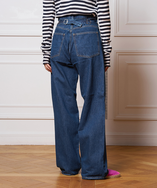 IENA LA BOUCLE(イエナラブークル)の「NEEDBY heritage/ニードバイヘリテージ KOH KOJIMA DK BLUE N1C601237KDB(デニムパンツ・レディース・ライトブルー・26/25/24)」の6枚目の写真