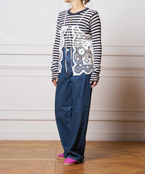 IENA LA BOUCLE(イエナラブークル)の「NEEDBY heritage/ニードバイヘリテージ KOH KOJIMA DK BLUE N1C601237KDB(デニムパンツ・レディース・ライトブルー・26/25/24)」の11枚目の写真