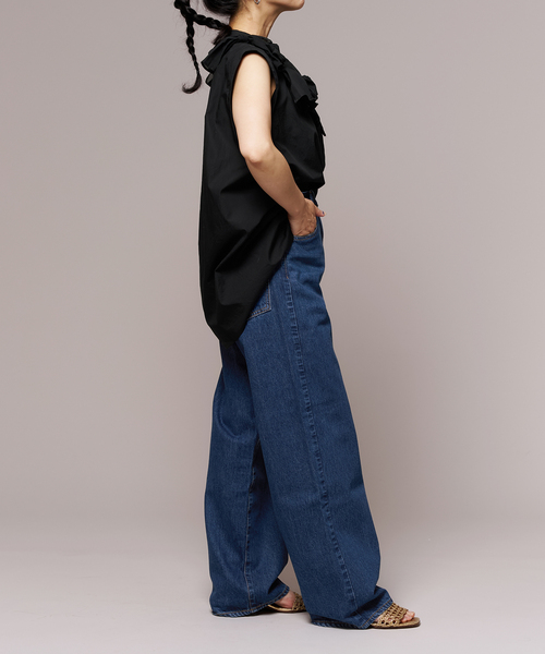 IENA LA BOUCLE(イエナラブークル)の「NEEDBY heritage/ニードバイヘリテージ KOH KOJIMA DK BLUE N1C601237KDB(デニムパンツ・レディース・ライトブルー・26/25/24)」の19枚目の写真