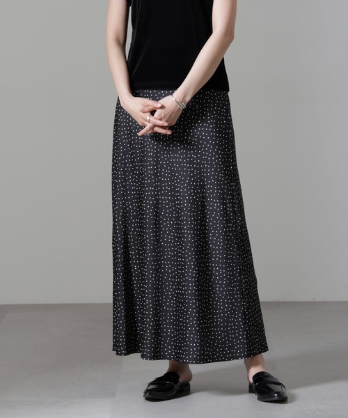 【セール】ドットプリントサテンバイアススカート（スカート）｜nano･universe（ナノユニバース）