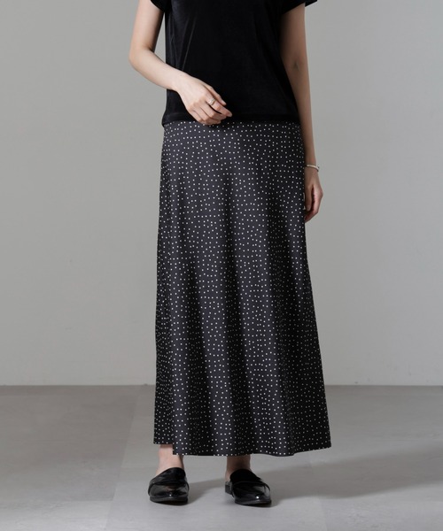 【セール】ドットプリントサテンバイアススカート（スカート）｜nano･universe（ナノユニバース）