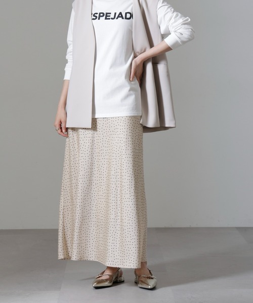 【セール】ドットプリントサテンバイアススカート（スカート）｜nano･universe（ナノユニバース）