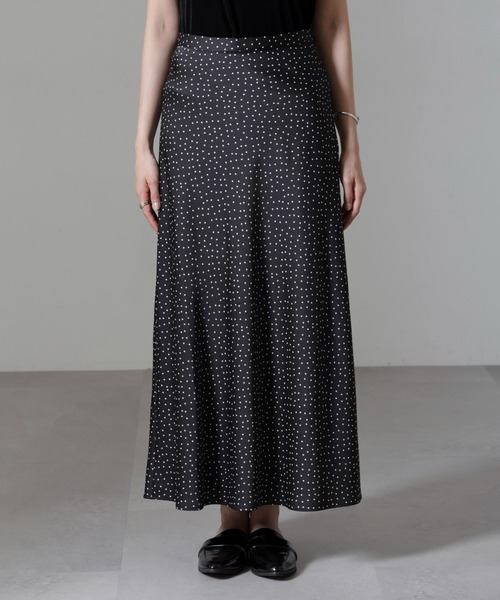 【セール】ドットプリントサテンバイアススカート（スカート）｜nano･universe（ナノユニバース）