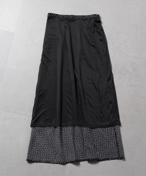 【セール】ドットプリントサテンバイアススカート（スカート）｜nano･universe（ナノユニバース）