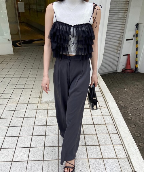 RiLi(リリ)の「チュールビスチェ【RL】(その他トップス・レディース・ホワイト/ブラック・FREE)」の11枚目の写真