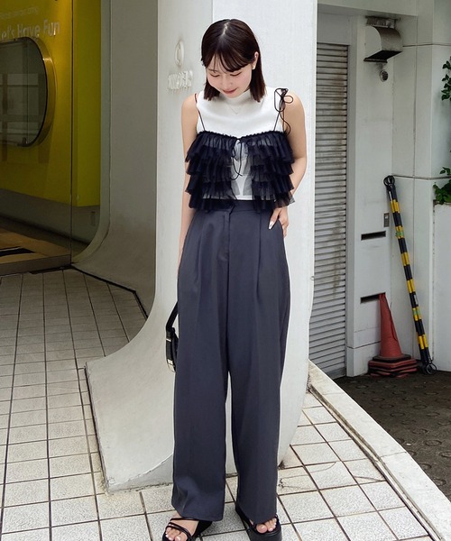 RiLi(リリ)の「チュールビスチェ【RL】(その他トップス・レディース・ホワイト/ブラック・FREE)」の5枚目の写真