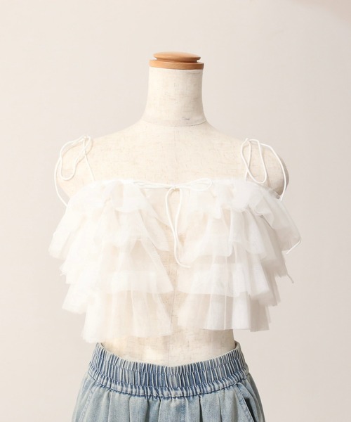 RiLi(リリ)の「チュールビスチェ【RL】(その他トップス・レディース・ホワイト/ブラック・FREE)」の16枚目の写真