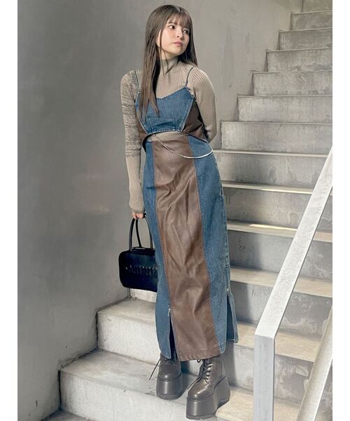 MURUA(ムルーア)の「ミクスチャーファインニット(ニット/セーター・レディース・オレンジ/ベージュ/ブラック/ブルー・FREE)」の12枚目の写真