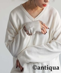 antiqua（アンティカ）の「Vネックニット（ニット/セーター）」