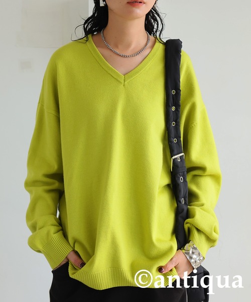 HER.『Ｖネックニット』 Vネック カレッジニット プルオーバー [全3色] – muta Online Store