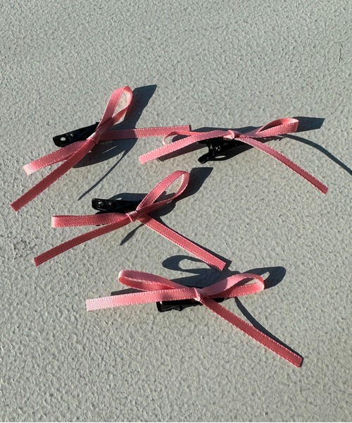 kutir(クティール)の「kutirlune/【4SET】アソートリボンピン(ヘアピン・レディース・ブルー/ピンク/ホワイト/イエロー・FREE)」の4枚目の写真