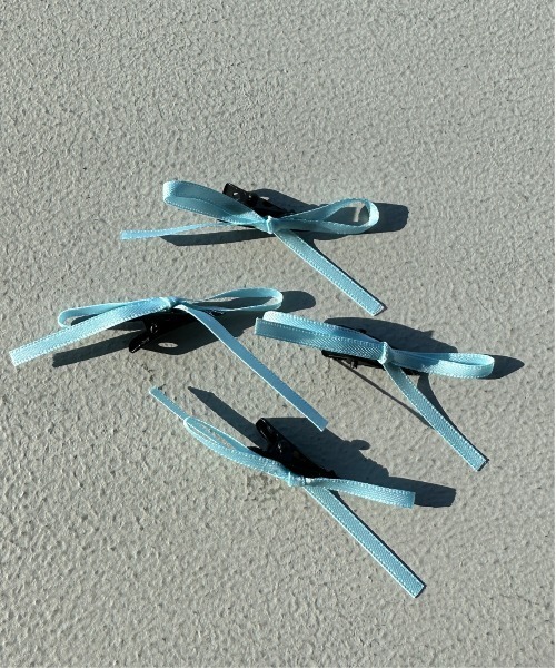 kutir(クティール)の「kutirlune/【4SET】アソートリボンピン(ヘアピン・レディース・ブルー/ピンク/ホワイト/イエロー・FREE)」の5枚目の写真