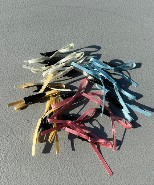 kutir(クティール)の「kutirlune/【4SET】アソートリボンピン(ヘアピン・レディース・ブルー/ピンク/ホワイト/イエロー・FREE)」の8枚目の写真