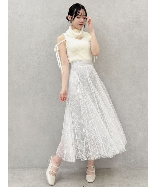 dazzlin（ダズリン）の「ミニシャギーオフタートル（ニット/セーター・レディース・オフホワイト/ライトグレー/ピンク/イエロー/モカ・FREE）」の19枚目の写真