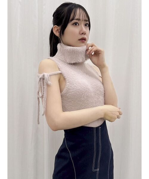 dazzlin（ダズリン）の「ミニシャギーオフタートル（ニット/セーター・レディース・オフホワイト/ライトグレー/ピンク/イエロー/モカ・FREE）」の16枚目の写真