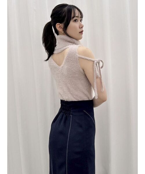 dazzlin（ダズリン）の「ミニシャギーオフタートル（ニット/セーター・レディース・オフホワイト/ライトグレー/ピンク/イエロー/モカ・FREE）」の13枚目の写真