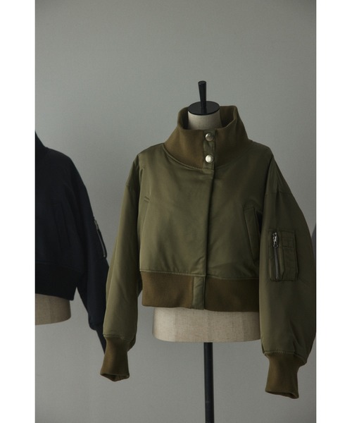 BLACK BY MOUSSY（ブラックバイマウジー）の「nylon military blouson(ナイロンミリタリーブルゾン)（ブルゾン・レディース・ブラック/カーキ/グレー・FREE）」の10枚目の写真