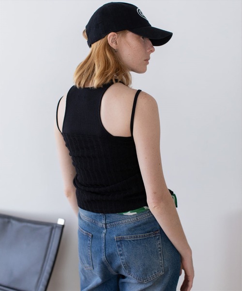 SUWDEE（スーディー）の「rib bustier tops（チューブトップ・レディース・ホワイト/ブラック・FREE）」の4枚目の写真
