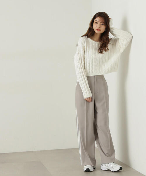 PROPORTION BODY DRESSING（プロポーションボディドレッシング）の「短丈ケーブルニット / 1214270909（ニット/セーター・レディース・ホワイト/グレー/ブルー・FREE）」の11枚目の写真