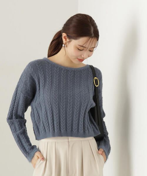 PROPORTION BODY DRESSING（プロポーションボディドレッシング）の「短丈ケーブルニット / 1214270909（ニット/セーター・レディース・ホワイト/グレー/ブルー・FREE）」の19枚目の写真