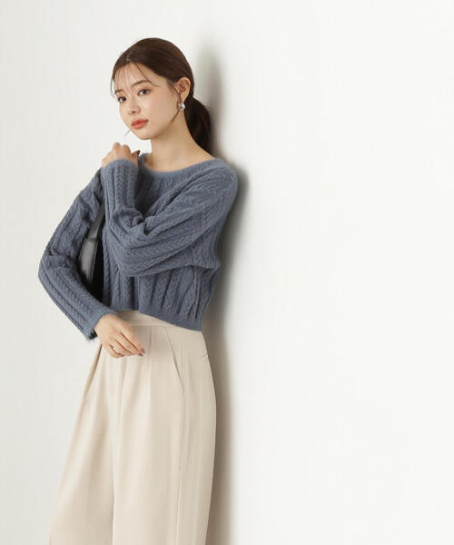 PROPORTION BODY DRESSING（プロポーションボディドレッシング）の「短丈ケーブルニット / 1214270909（ニット/セーター・レディース・ホワイト/グレー/ブルー・FREE）」の21枚目の写真