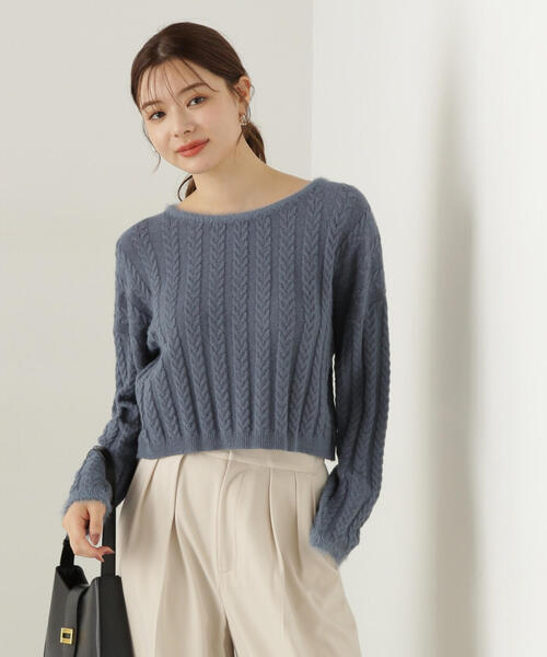 PROPORTION BODY DRESSING（プロポーションボディドレッシング）の「短丈ケーブルニット / 1214270909（ニット/セーター・レディース・ホワイト/グレー/ブルー・FREE）」の22枚目の写真