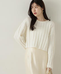 PROPORTION BODY DRESSING | 短丈ケーブルニット / 1214270909(ニット/セーター)