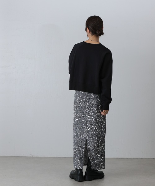 COLONY 2139（コロニートゥーワンスリーナイン）の「スパンコールベロアナロースカート（スカート・レディース・シルバー/ブラック・FREE）」の13枚目の写真