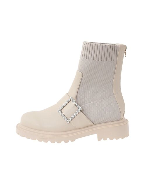 earth music&ecology（アースミュージックアンドエコロジー）の「ORiental TRaffic ビジューニットブーツ（ブーツ・レディース・ベージュ/ブラウン/ブラック・S/M/L/LL）」の14枚目の写真