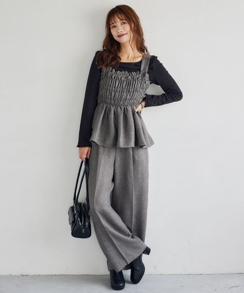 mysty woman(ミスティウーマン)の「チュールレイヤースリーブプルオーバー 152010(Tシャツ/カットソー・レディース・ブラック/グレー/オフホワイト・FREE)」の7枚目の写真