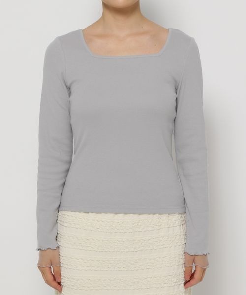 mysty woman(ミスティウーマン)の「チュールレイヤースリーブプルオーバー 152010(Tシャツ/カットソー・レディース・ブラック/グレー/オフホワイト・FREE)」の12枚目の写真