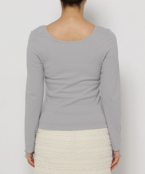 mysty woman(ミスティウーマン)の「チュールレイヤースリーブプルオーバー 152010(Tシャツ/カットソー・レディース・ブラック/グレー/オフホワイト・FREE)」の14枚目の写真