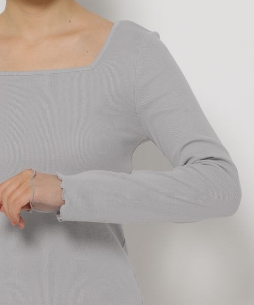 mysty woman(ミスティウーマン)の「チュールレイヤースリーブプルオーバー 152010(Tシャツ/カットソー・レディース・ブラック/グレー/オフホワイト・FREE)」の17枚目の写真