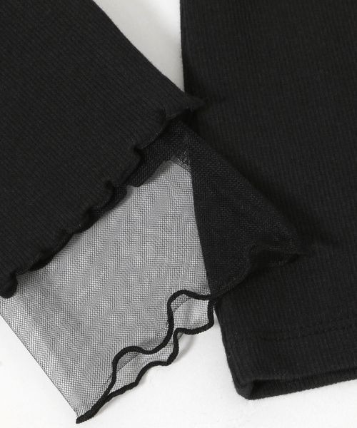 mysty woman(ミスティウーマン)の「チュールレイヤースリーブプルオーバー 152010(Tシャツ/カットソー・レディース・ブラック/グレー/オフホワイト・FREE)」の21枚目の写真