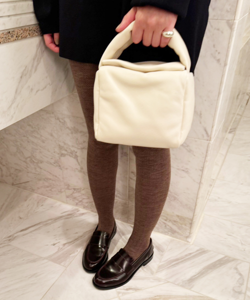 EDIT. FOR LULU(エディットフォールル)の「【BUCKET BAGGAGE/バケットバゲージ】Puff Cube Bag Small(ハンドバッグ・レディース・ホワイト/ブラック・FREE)」の7枚目の写真
