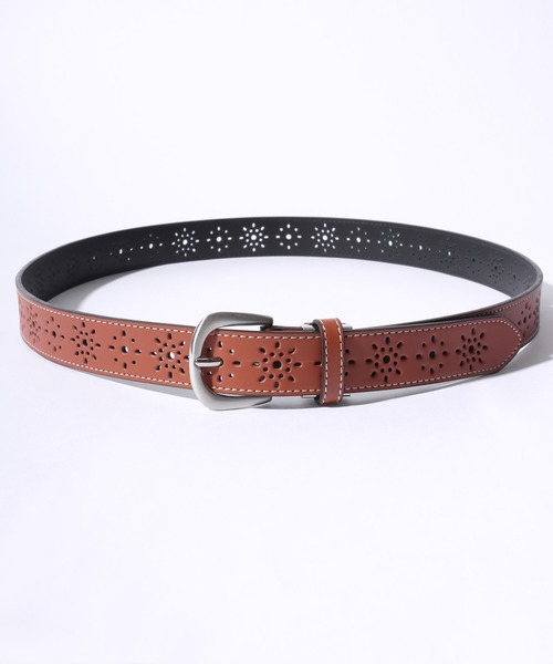 SOMETHING（サムシング）の「SOMETHING/サムシング 本革 30mm パンチングレザーベルト（ベルト・レディース・ブラック/ブラウン系その他/ブラウン系その他2/ブラック系その他/レッド系その他/レッド/ダークブラウン/ブラウン・FREE）」の13枚目の写真
