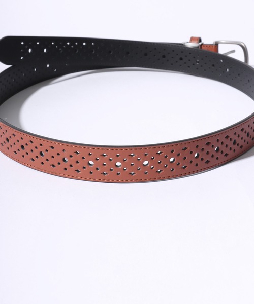 セール】SOMETHING/サムシング 本革 30mm パンチングレザーベルト