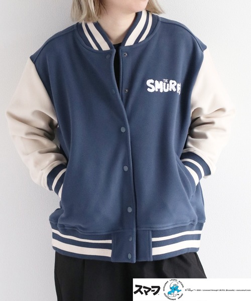 cepo（セポ）の「【SMURFS/スマーフ】スマーフスタジャン（スタジャン・レディース・ライトブルー・L/M）」の2枚目の写真