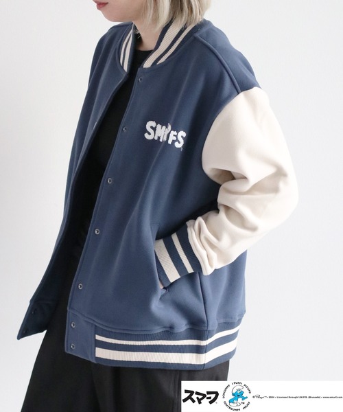 cepo（セポ）の「【SMURFS/スマーフ】スマーフスタジャン（スタジャン・レディース・ライトブルー・L/M）」の3枚目の写真