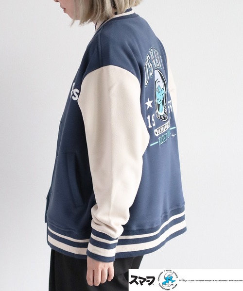 cepo（セポ）の「【SMURFS/スマーフ】スマーフスタジャン（スタジャン・レディース・ライトブルー・L/M）」の4枚目の写真