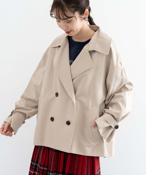 ANNA LUNA(アンナルナ)の「【ANNA LUNA】 ジャケット感覚で羽織るショートトレンチコート(トレンチコート・レディース・ベージュ/カーキ・LARGE/MEDIUM)」の8枚目の写真