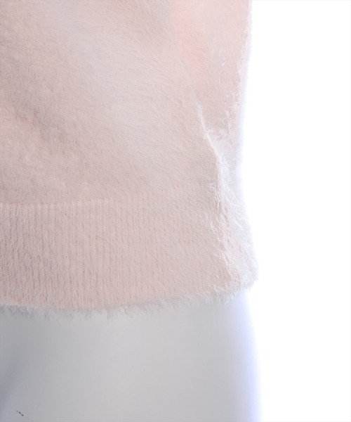 clear（クリア）の「チョーカー付きフェザーニットトップス[骨格ナチュラル 大人 韓国ファッション]≪再入荷≫（ニット/セーター・レディース・アイボリー/ピンク/ライトグレー/サックスブルー・F）」の14枚目の写真