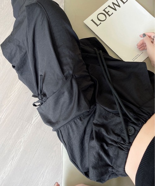 kirakiraShop(キラキラショップ)の「ビッグ ポケット ルーズ カーゴ パンツ(カーゴパンツ・レディース・ブルー/ブラック/ダークグレー/ホワイト/ピンク・S/M)」の10枚目の写真