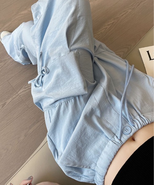 kirakiraShop(キラキラショップ)の「ビッグ ポケット ルーズ カーゴ パンツ(カーゴパンツ・レディース・ブルー/ブラック/ダークグレー/ホワイト/ピンク・S/M)」の14枚目の写真