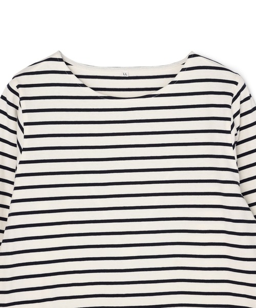 anyfee(エニフィー)の「【anyfee】ボーダートップス《大きいサイズ/プラスサイズ》(Tシャツ/カットソー・レディース・ダークブラウン/グリーン/ホワイト/ネイビー・LL/5L/3L/4L)」の18枚目の写真