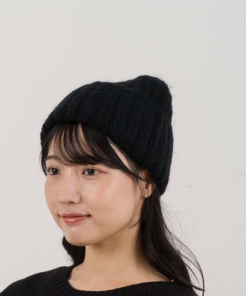 FRATELLI TALLI（フラテリタリ）の「【FRATELLI TALLI/フラッテルタリ】ニットキャップ　ニット帽　MOHAIR KID（ニットキャップ/ビーニー・レディース・ブラック/ライトグレー/ブラウン/バイオレット・FREE）」の7枚目の写真