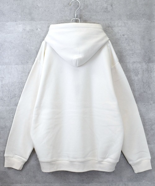 Ritzy(リッツィー)の「message embroidery sweat hoodie/メッセージ刺繍 スウェット フーディ パーカー レディース メンズ(パーカー・メンズ・チャコールグレー/ホワイト/ブラック・L/M/XL)」の9枚目の写真