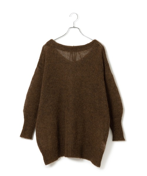 LE CERCLE par rope'（ルセルクルパーロペ）の「バックリボン2WAYモヘヤニット（ニット/セーター・レディース・ダークブラウン/グレー/ブルー系その他6・FREE）」の21枚目の写真